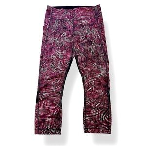 Lululemon Pace Rival Crop - Seawheeze - Who Done It Regal Plum Black Size 6